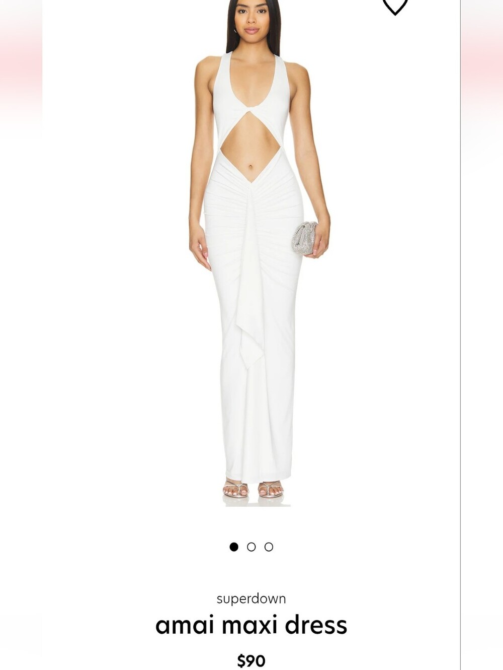 superdown White Scoop Neck Tank